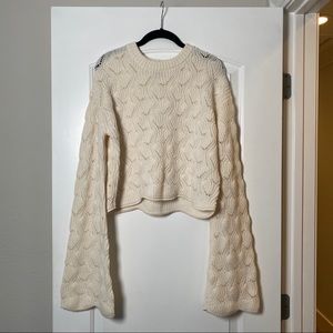 NWT & Other Stories Cream Eyelet Knit Sweater